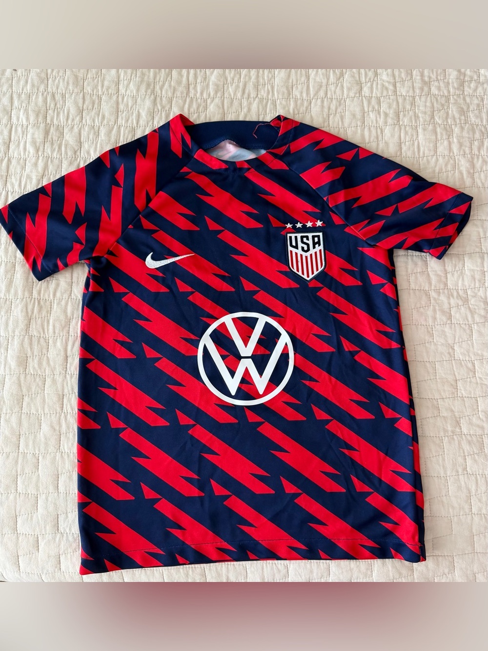 Nike USWNT USA 2021 VW Pre-Match Soccer Jersey Youth M